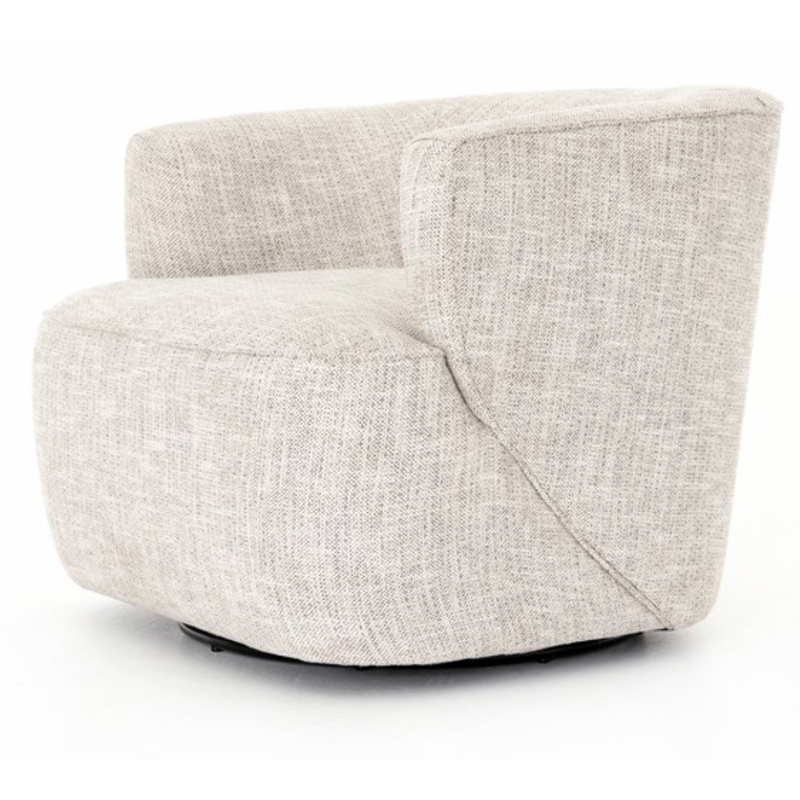 Mila Swivel Chair in Brazos Dove