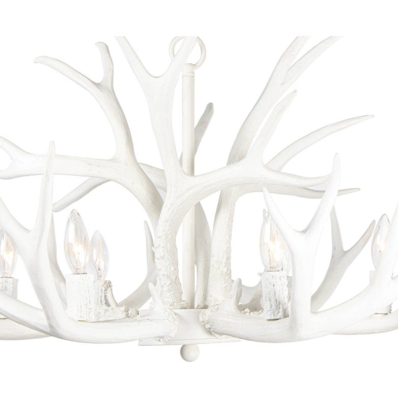 Antler Chandelier - White