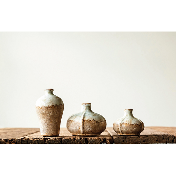 Distressed Terracotta Vases, Set of 3