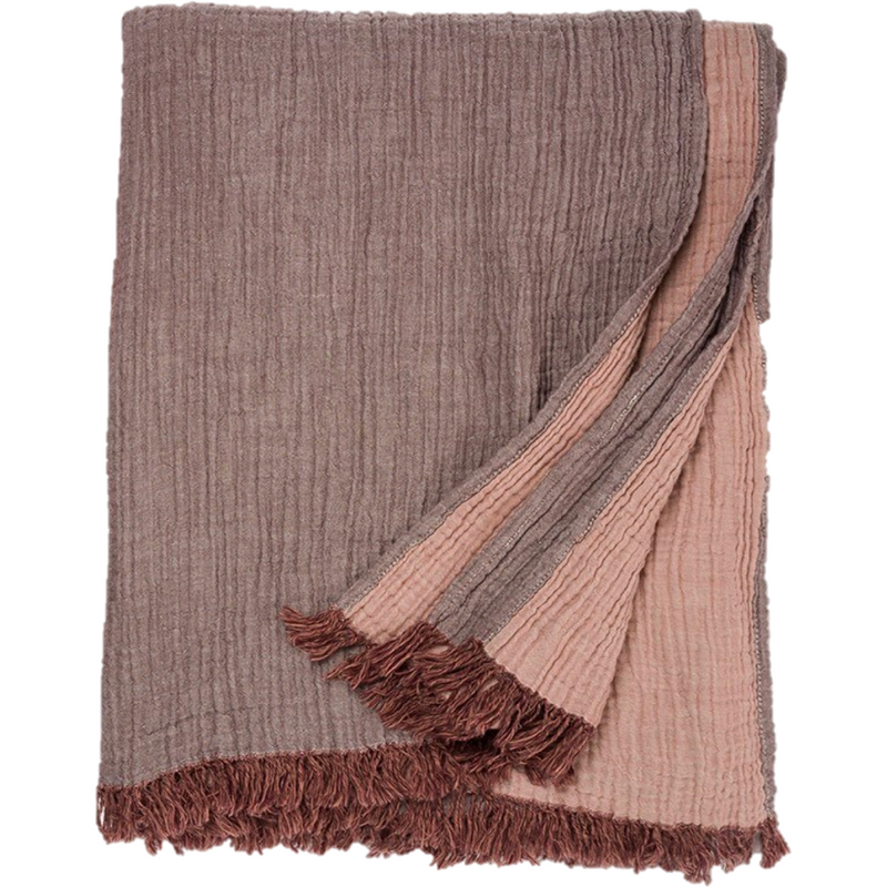 Crinkle Throw - Shiraz/Shell