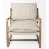 Brayden Accent Chair Beige Fabric