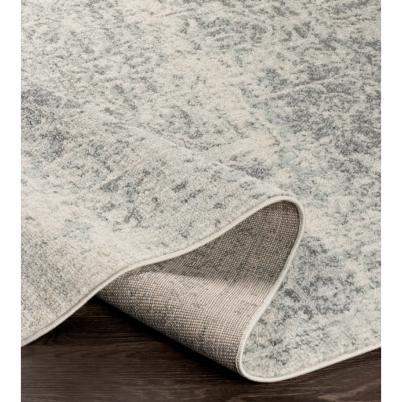 Harput Rug in Medium Gray/Light Beige