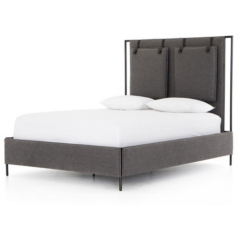 Leigh Upholstered Bed - San Remo Ash