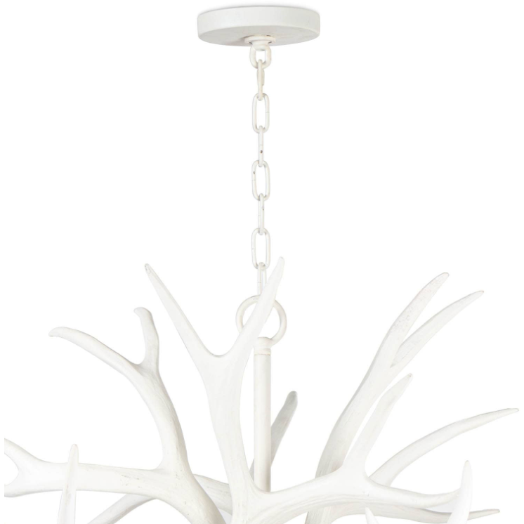 Antler Chandelier - White