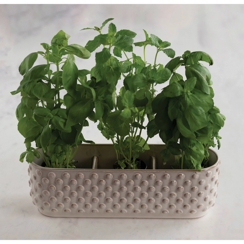 Hobnail Window Planter with 3 Sections