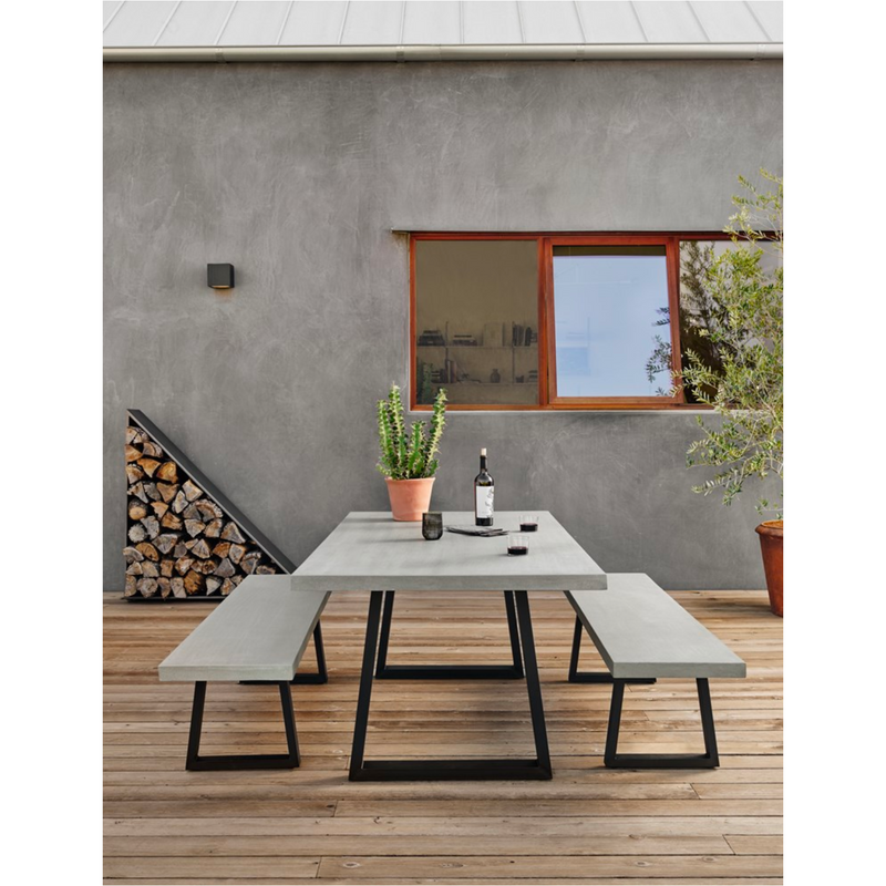 Cyrus Outdoor Dining Table - Light Grey