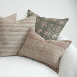 Nora Stripe Cushion - Saffron