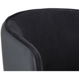 Asher Dining Armchair - Abbington Black / Napa Black