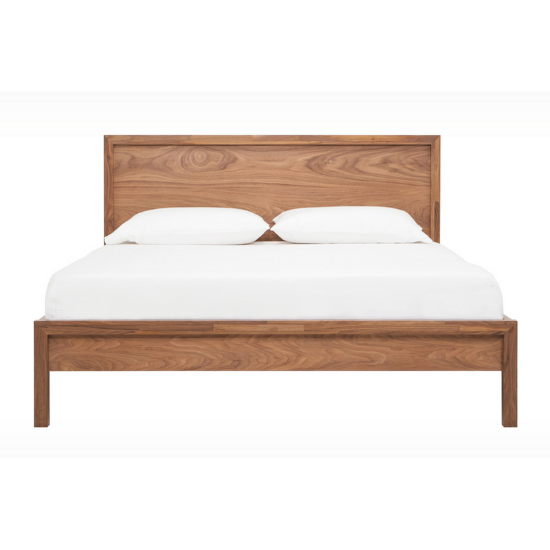 Marcel Walnut King Bed - Metal slats