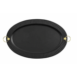 Ribbed Tin Oval Tray