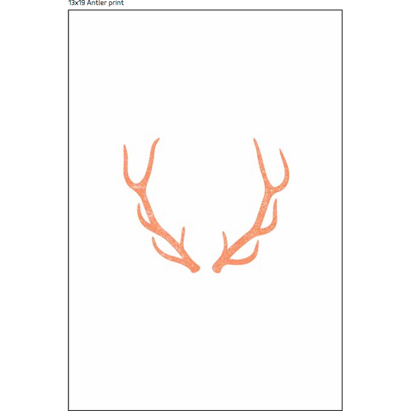 Whistler Poster - Orange Antlers 13x19