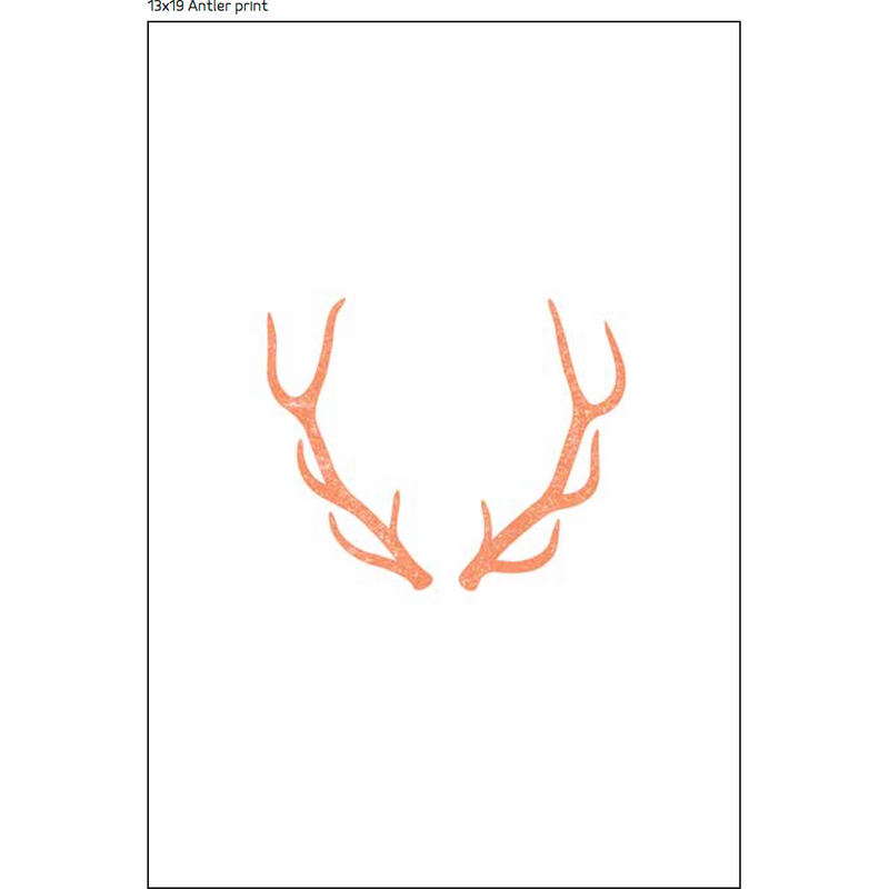 Whistler Poster - Orange Antlers 13x19