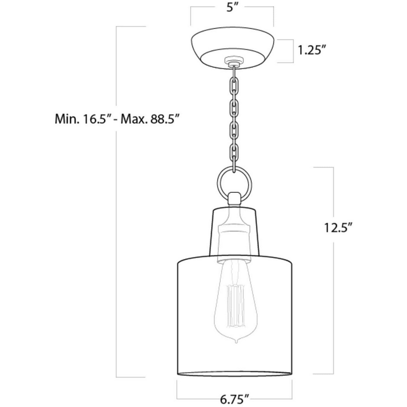 Dutch Glass Pendant - Rubbed Bronze