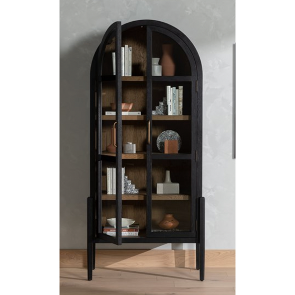 Tolle Cabinet - Matte Black with Drifted Oak