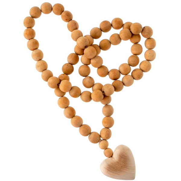 Wooden Heart Prayer Beads Large