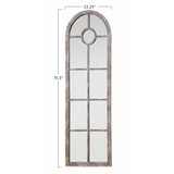 Distressed Metal Framed Wall Mirror