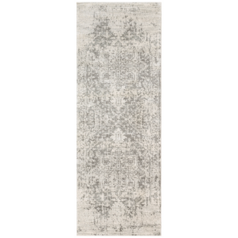 Harput Rug in Medium Gray/Light Beige