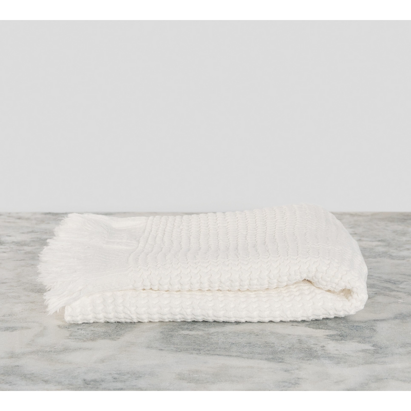 Hand Towel - Wave - White