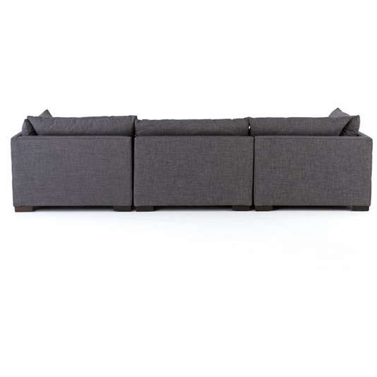 Westwood 3 Piece Sectional with Ottoman - Bennett Charcoal