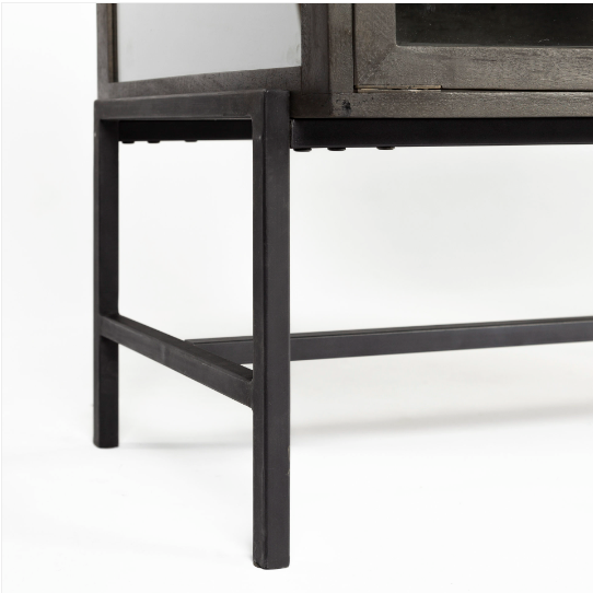 Arelius Accent Cabinet - Black Brown